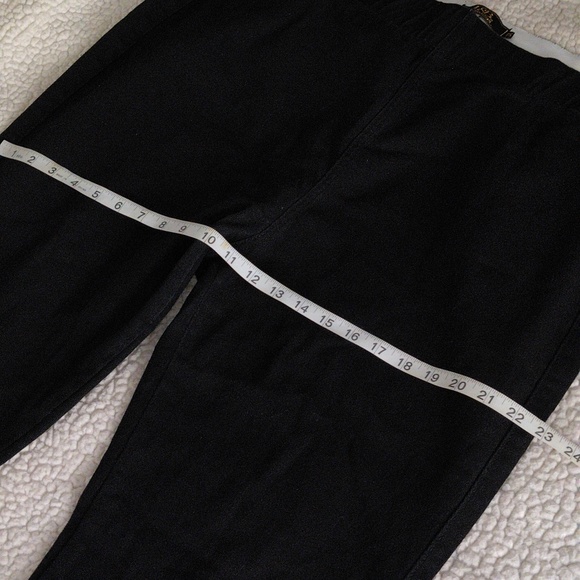 L&B Lucky & Blessed 3X Flare Black Pullon Stretch Waist Distressed Hem Jeans - Picture 8 of 17